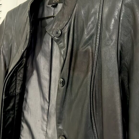 Genuine Lamb Skin Leather Vintage Coat - Picture 3 of 11